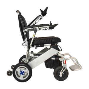 China Portable Aluminum Alloy Light Collapsible Wheelchair 6km/H factory