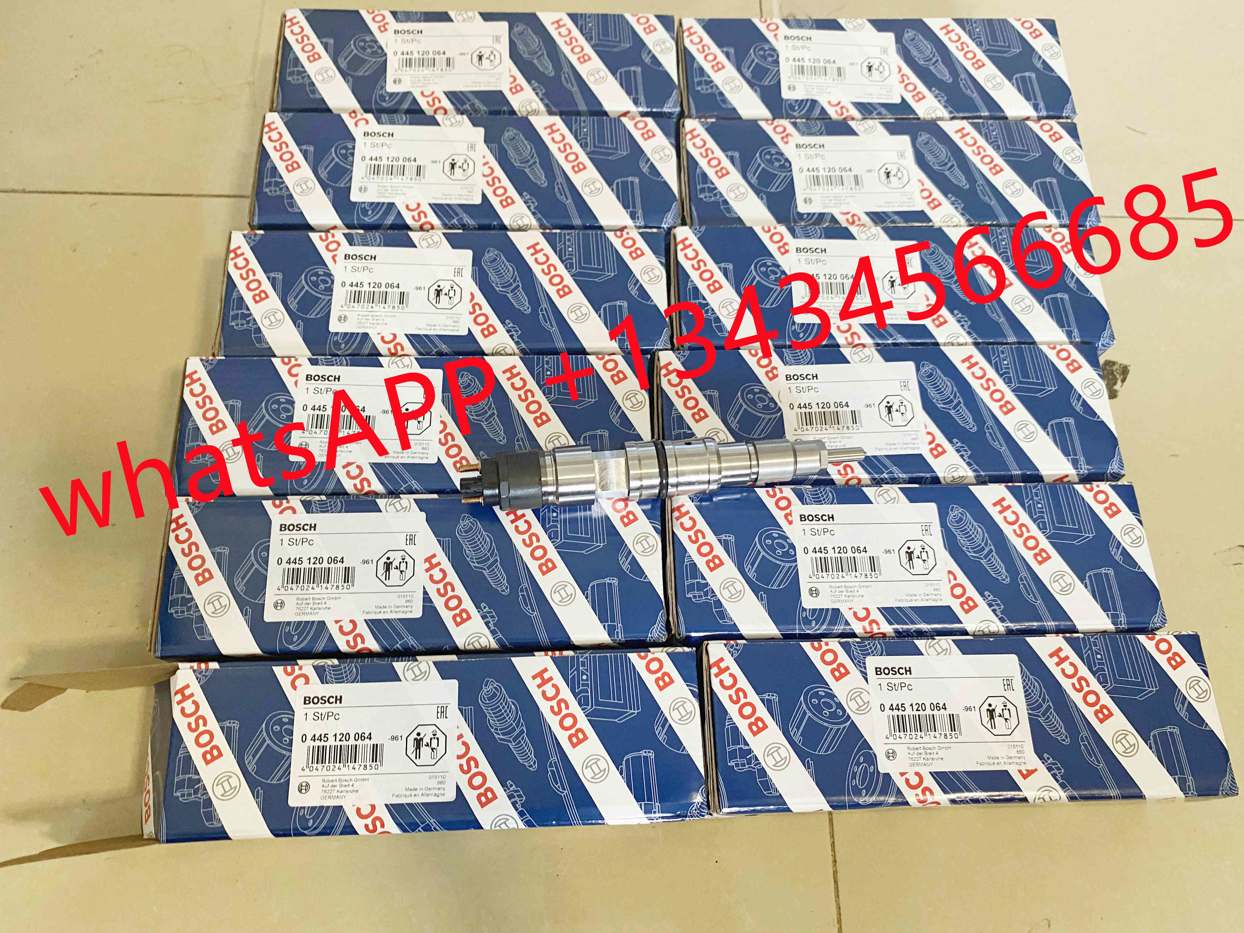 hot sale 100% new diesel fuel injector 0445120345 0445120064 0445120137 0986435529 for KHD/Magirus-Deutz/Renault/Volvo