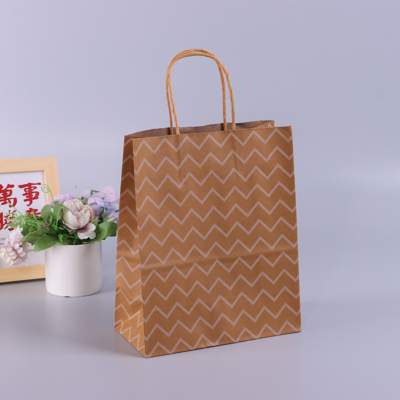 Eco Friendly Luxury Folding Kraft Paper Shopping Bag with Custom Color Reasonable OEM
