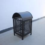 Sustainable Wrought Iron Garbage Bins , Surface Mounted Outdoor Trash Bin