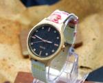 Nylon Straps Diamond Watches For Women With Colorful Flowers On It