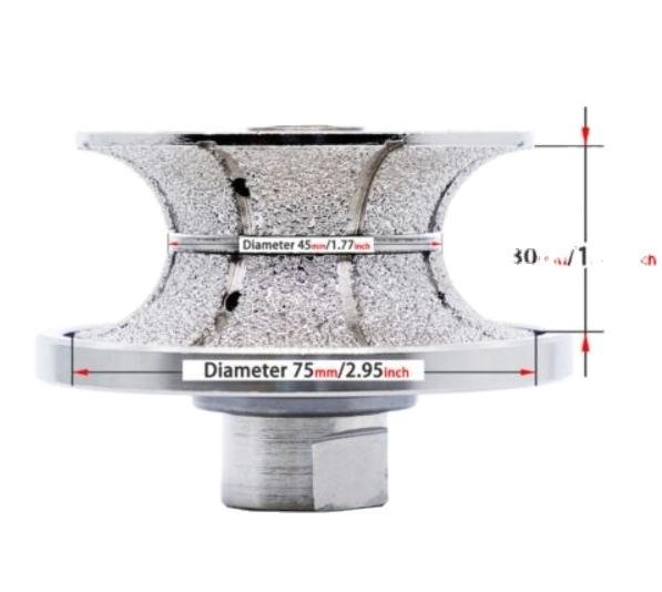 Metal Powder Diamond 98mm F30 Stone Grinding Profiling Wheel Router Bit