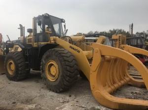 China WA470 Used Komatsu Wheel Loader 2010 Year With Grapple Yellow Color factory