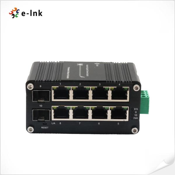 Mini Industrial Managed 8-Port 10 100 1000T + 2-Port 100 1000X SFP Ethernet