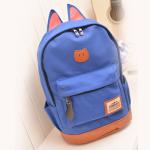The new canvas backpack ear fashion bag for student