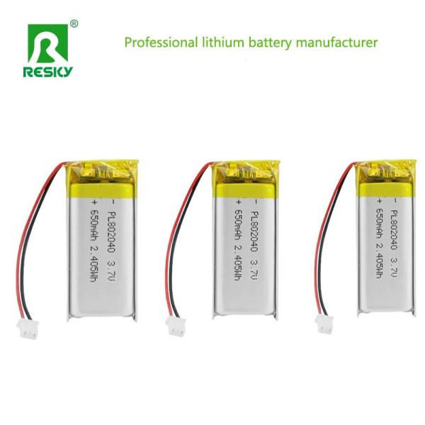 Power Lithium Cell 802045 3.7V 750mAh Rechargeable Lithium Ion Polymer Battery For Smart Device