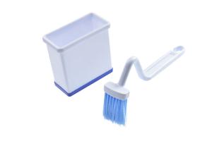 China V Type Plastic Curved Toilet Cleaner Brush Corner Rim Small Clean Brush factory