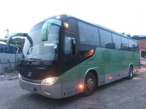 China Kinglong Bus Double Doors Used Coach Bus 51 Seats Airbag Chassis XMQ6113 Yuchai Rear Engine factory