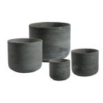 Archaic Style Round GRC Planters For Outdoor Garden Decor