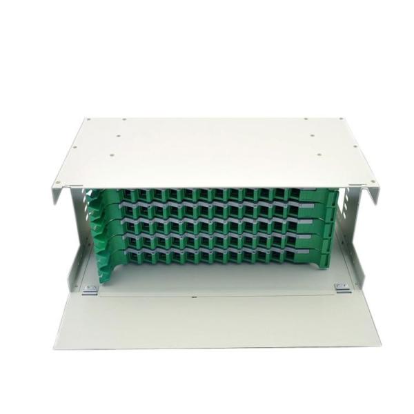Frosted Texture Optical Fiber Distribution Frame 72 Port Standard 19 Inch Rack