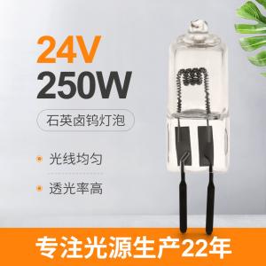 China 24v 150w 250W Quartz Iodine Lamp Lumens High Surgical Tungsten Halogen Projector Lamp factory