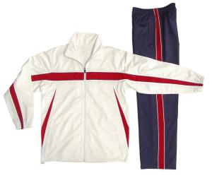 China 100% Polyester Mens Sports Tracksuits 2 Piece Outfit Pants And The Jacket factory