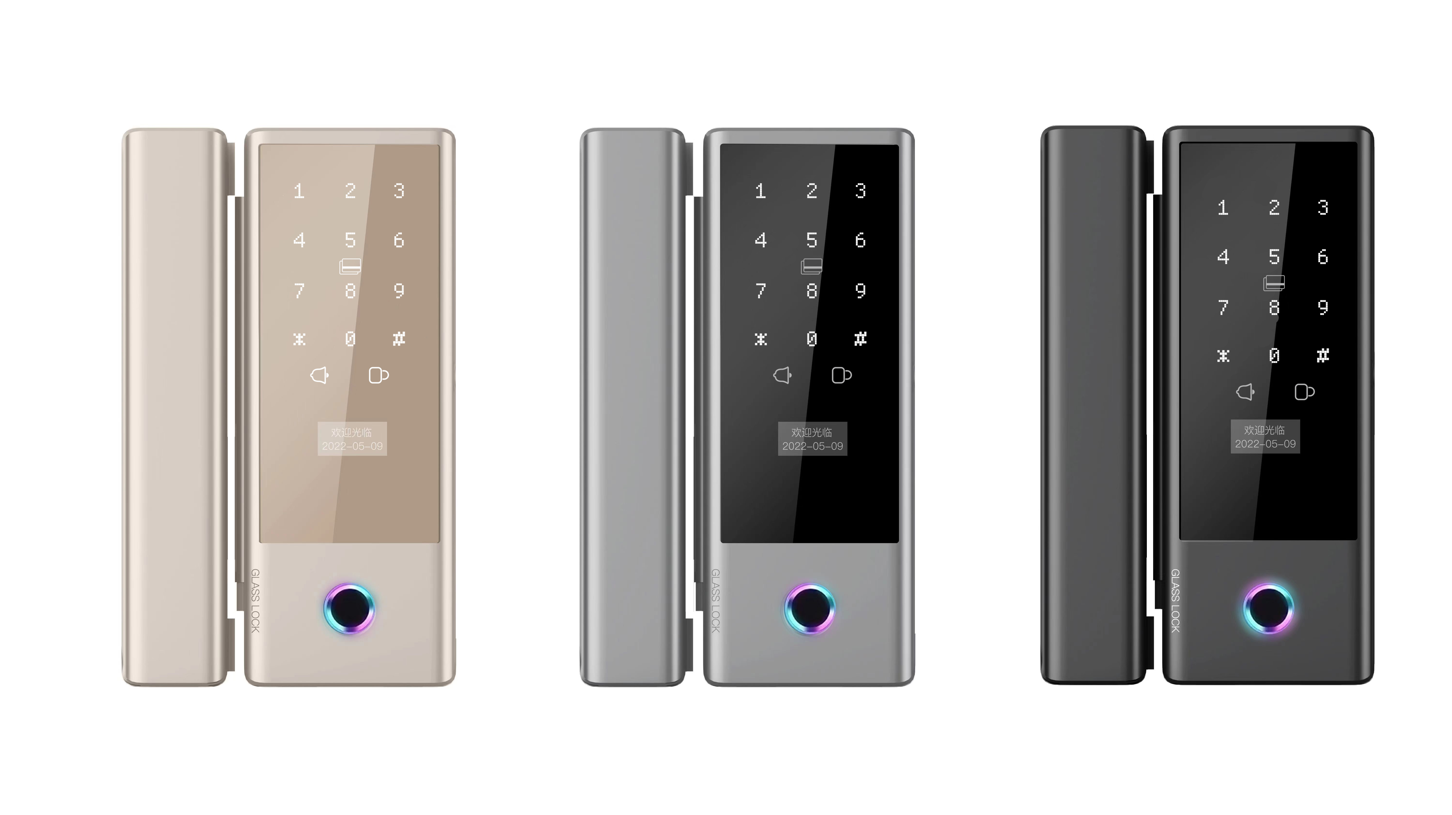 TTlock BLE APP Glass Door Lock G10S Advanced Smart Door Lock