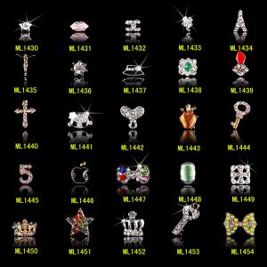 China Cartoon 3D Nail Art Decorations Diamond Rhinestones Nails Art Glitter Jewelry ML1430-1454 factory