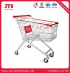 Supermarket Shopping Trolley Carts Convenience Store 90 / 100 / 120L Storage