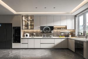 China Whole House Interior Furniture Custom Waterproof Lacquer Kitchen Cabinet factory