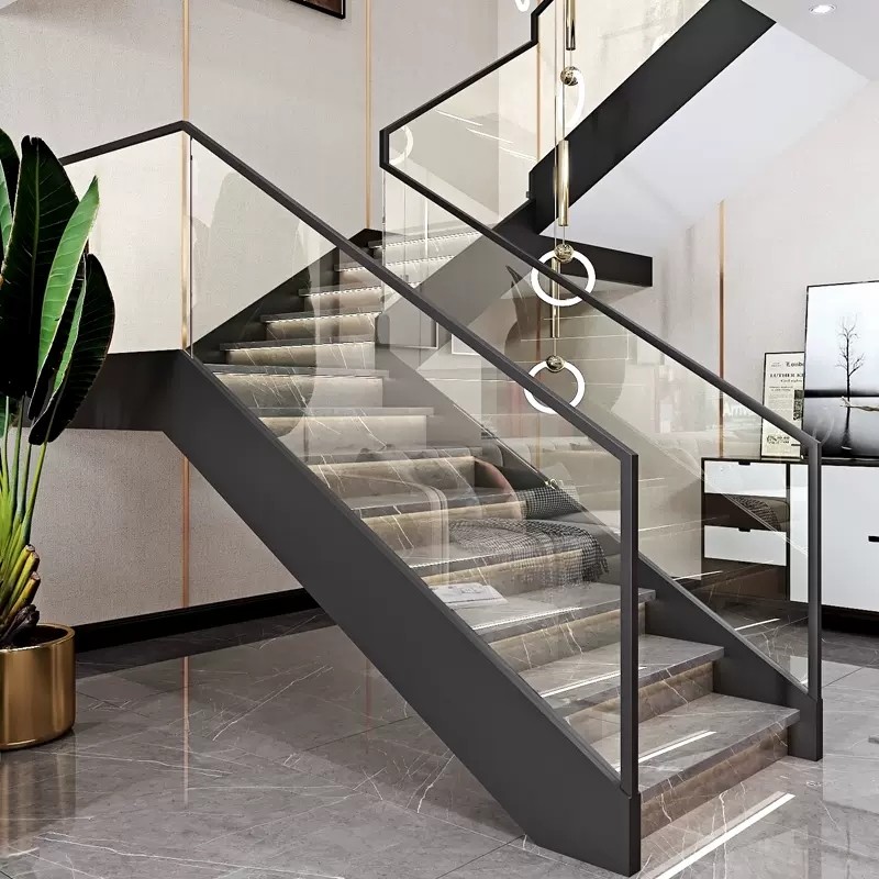 High Permeability Tempered Glass Railing For Staircase Balcony Glass Balustrade