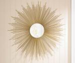 Mordern Wrought Iron Mirror Wall Decor , Wall Mount Metal Mirror Wall Art