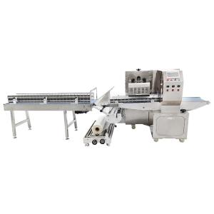 China Electric Flow Wrapping Machine Package Fully Automatic Solution Width 35 To 80 Mm factory