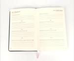 Sturdy Elastic Band Time Schedule Planner , Suede Feel Synthetic Leather Agenda