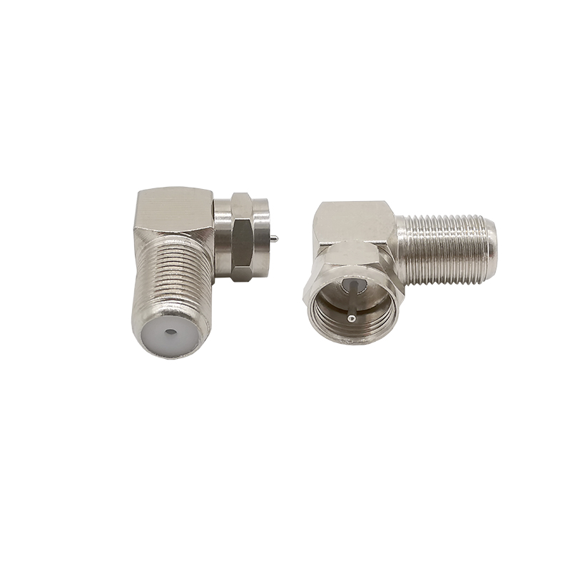 ROHS Compliant 90 Degree F Type Male Adapter / f type right angle connector