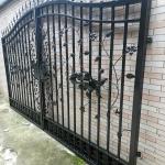 Modern House Grill Design Front Door , Galvanized Wrought Iron Main Gate