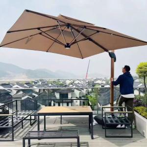 China Outdoor Furniture Modern Design Terrace Double-Side Roman Umbrella for Courtyard Garden factory