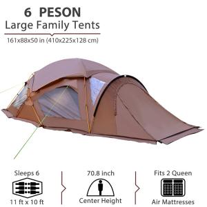 China Double Layer Breathable 190T Polyester Pop Up Camping Tent factory