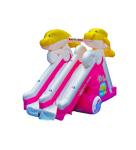 Dolphin Double Lane Inflatable Slide For Children Fun Park