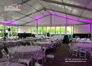 China Commercial Outdoor Glass Wall Event Tents Catering Rental Tent Roof Linning factory