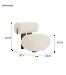 Light Luxury Hotel Furniture Creative Living Room Solid Wood Single Lazy Sofa