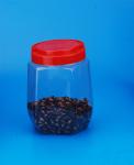 PET Clear Plastic Storage Jar , Large Capacity Clear Kitchen Storage Canister