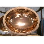Large Capacity Ceramic Sanitaryware Wash Basin Gold Rose Gold Color PVD Coating