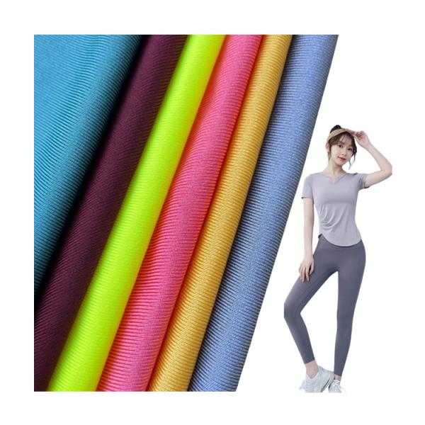 Dancewear Apparel Knitted Polyester Spandex 4 Way Stretch Dry Fit Sportswear