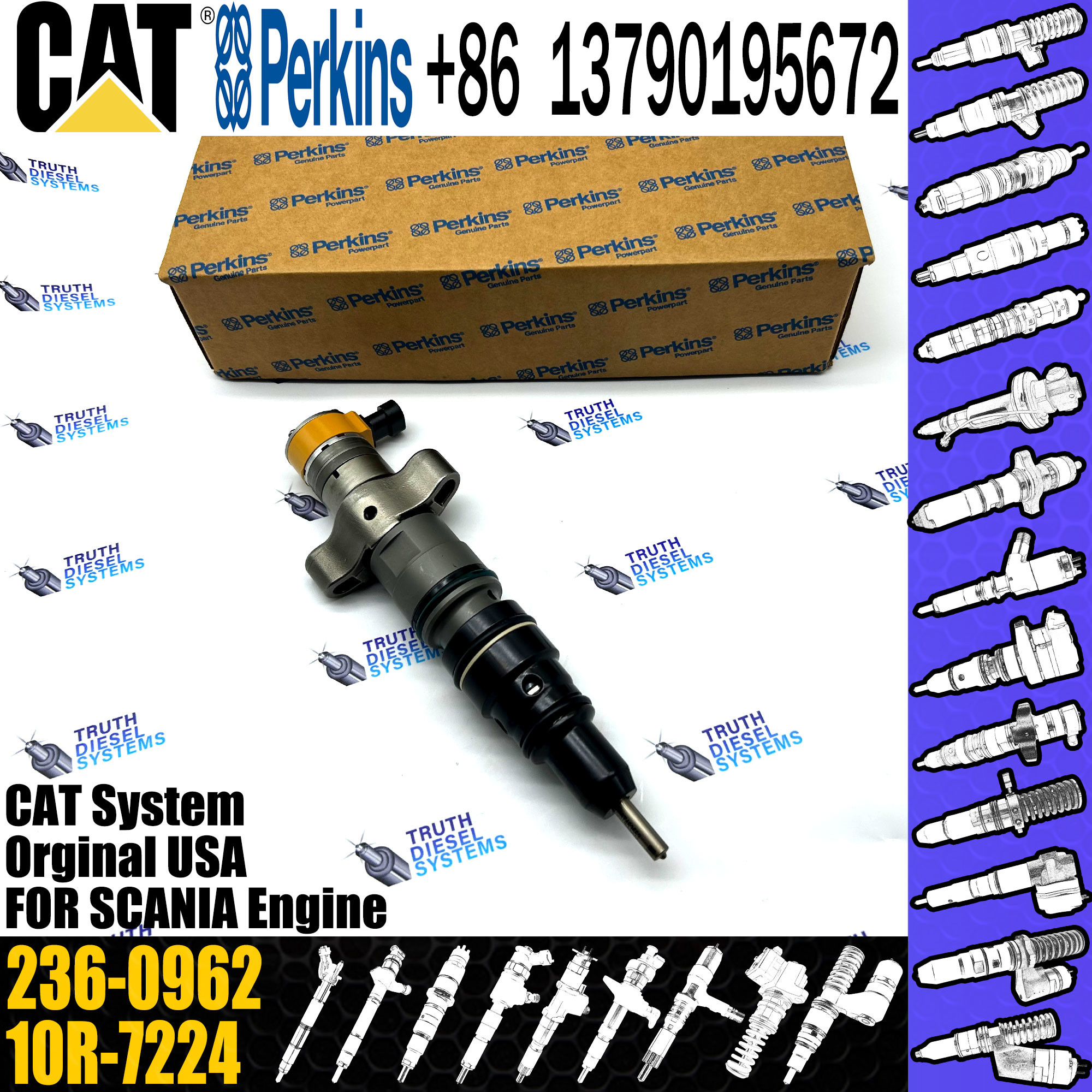 C9 fuel injector 236-0962 2360962 268-1835 for 330C injector