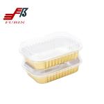 580ml Golden Colored Aluminum Foil Pans With Sealing Lid