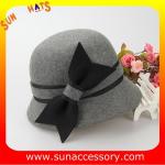 Vintage hot sale cloche hats wholesale for ladies,100% Australia wool felt hats