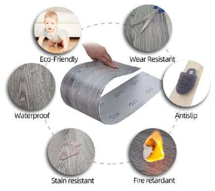 Waterproof Wood Luxury Pvc Tiles Lvt Flooring Self Adhesive Vinyl Flooring Peel And Stick Pvc Floor Plank