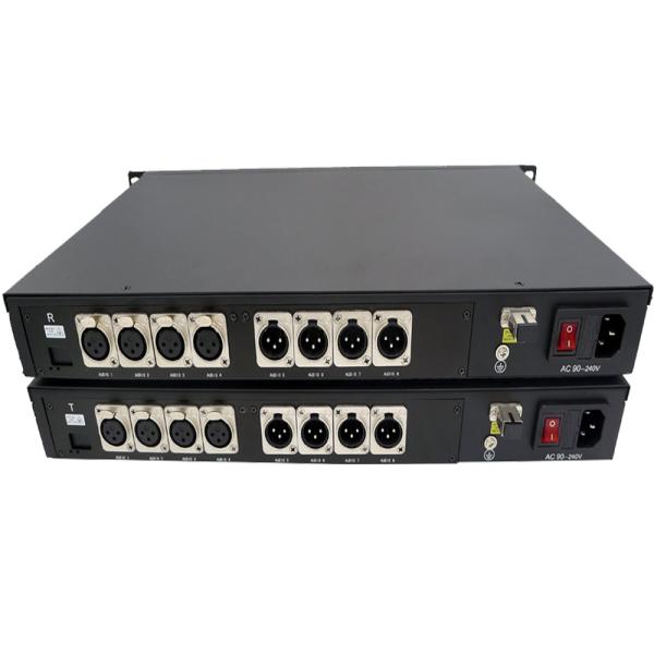 4 Ch 2 Way Balanced Audio To Fiber Optic Converter Radio And Broadcasting