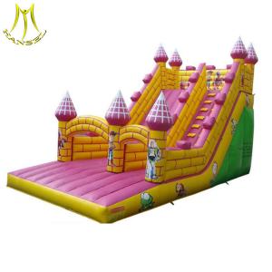 China Hansel stock pvc material commercial inflatable bounce house inflatable slide supplier factory