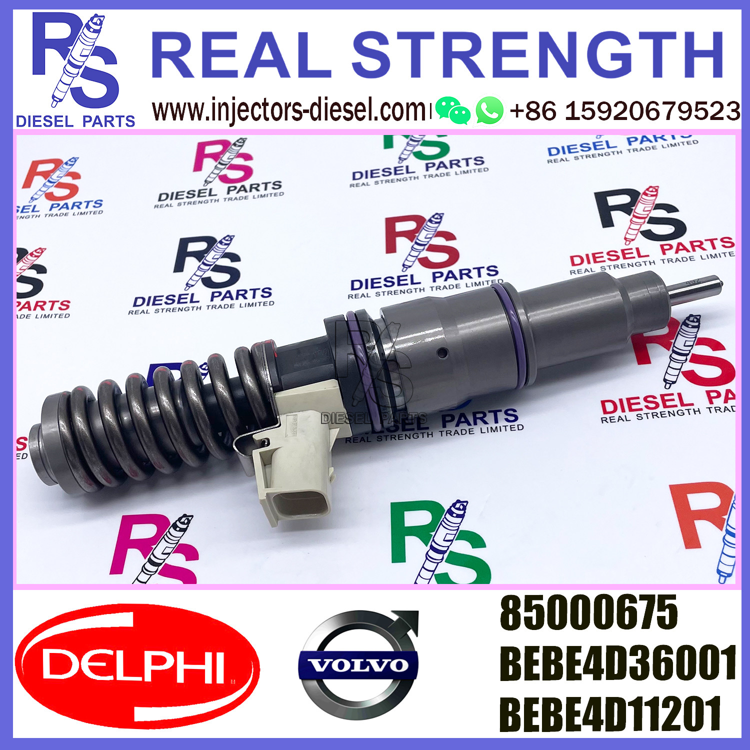 DELPHI 4pin 85000675 Diesel pump Injector 85000675 BEBE4D36001 BEBE4D11201 E3.18 for V-O-L-V RVI MD9 3503 EURO 4