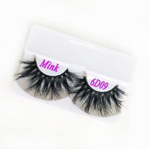 China Popular 6D Mink Lashes / 25mm Mink False Eyelashes Handmade Craft factory