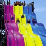 42m Length Rainbow Water Slide Water Park Equipment OEM/ODM Available