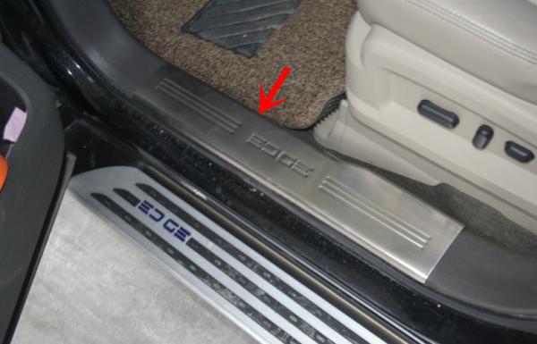 Polished Stainless Steel Interior Side Door Sill Plates For FORD EDGE 2011 2012