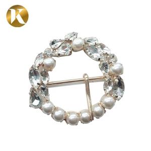 China Retro Style Popular Crystal Shoe Buckles Inner Diameter 3.3cm Outer 5.8cm factory