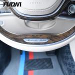 White Beige Smooth Leather Wooden Steering Wheel Mercedes Benz S Class W222