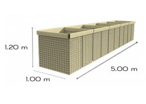 China Hesco Flood Barrier Same As Galvanized / Hesco Barrier For Military Uniforms For Sliver factory