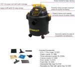 PRO Poly Plus Series Stanley Industrial Vacuum Cleaners SL18115p 5 Gallon/20
