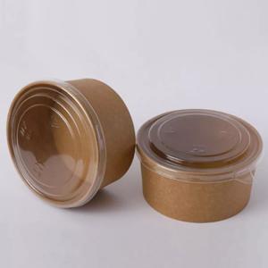China PLA PE Coating Kraft Paper Bowls 1000ml For Soup factory