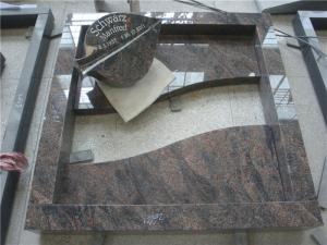 China European style india red Granite Tombstone factory